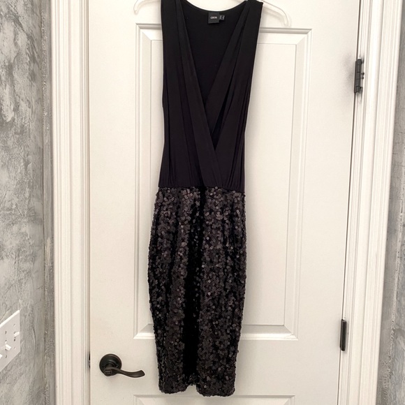 ASOS Midi Black Sequin Dress - Picture 1 of 5
